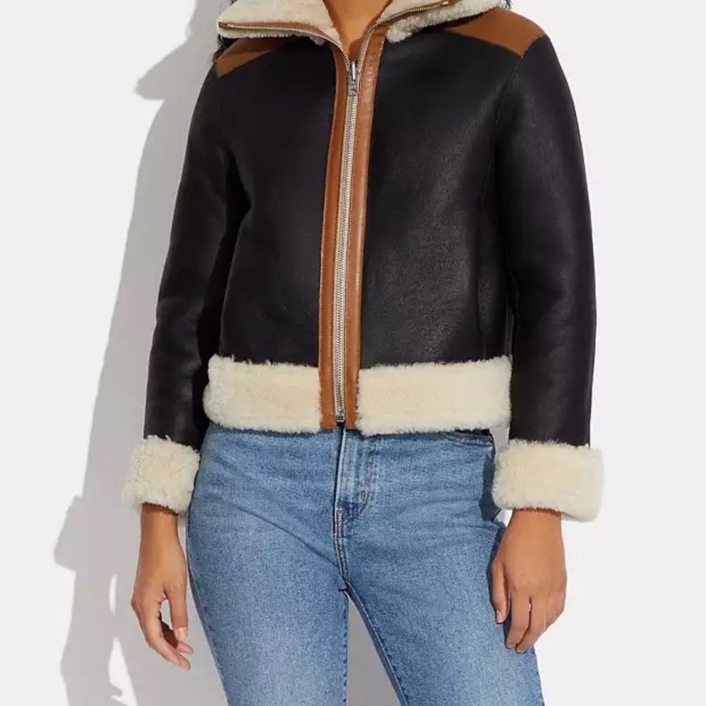 Coach Reversible Shearling Jacket - Picture 4 of 6